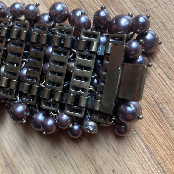 J crew costume set platinum rhinestone beaded bracelet & matching hoops NIB - Picture 9 of 12